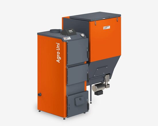 “Aukštaitijos katilai” Granulu katls Agro Uni 120W ar 20 kW degli un 600l granulu tvertni